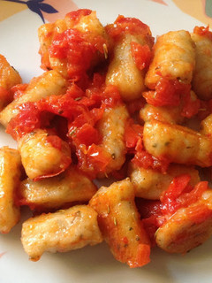 A picture of Gnocchi- Eggless version.