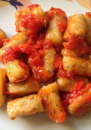 A picture of Gnocchi- Eggless version.