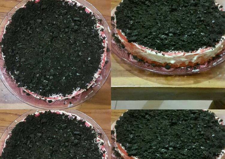 Red velvet oreo cheese brownies