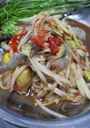 รูปของ ส้มตำกุ้งสด