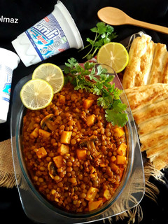 عکسی از دستور عدسی با گوشت چرخ کردهsolmaz