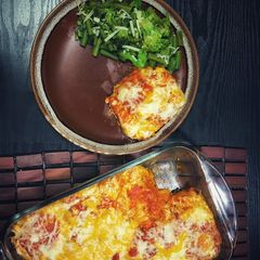 A picture of Low Carb (Keto - Friendly) Chicken Lasagna without Noodles Pasta.