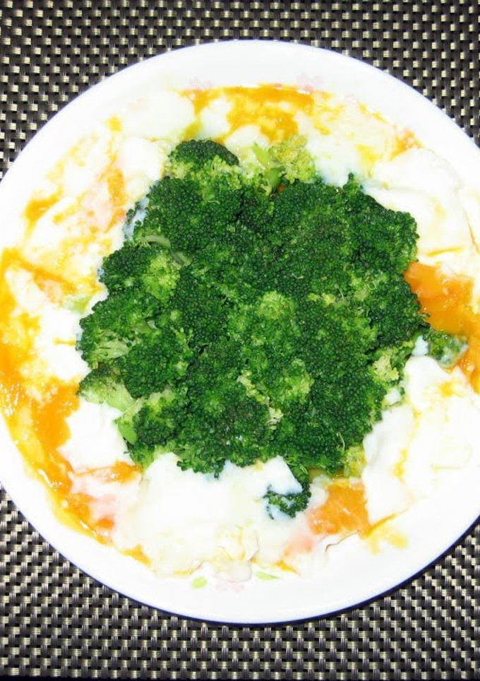 A picture of Brocoli And Soft Boiled Eggs.