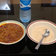 A picture of Porridge beans and ijebu garri 😘.
