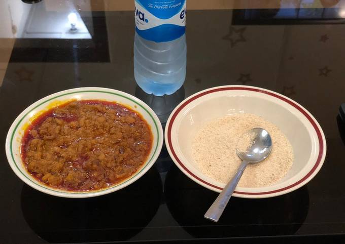 Porridge beans and ijebu garri 😘