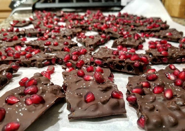 Dark Chocolate Pomegranate Bark