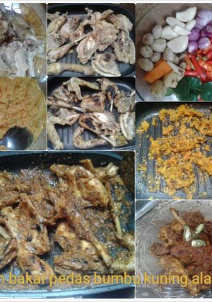 Foto resep Ayam bakar pedas bumbu kuning