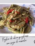 Foglie di ulivo pugliesi con sugo di ricciola
