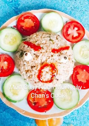 Hình của món Cơm chiên chay.