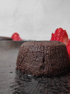 Una foto de Coulant de chocolate negro sin azúcar