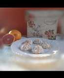 Galletitas craqueladas de pomelo rosado