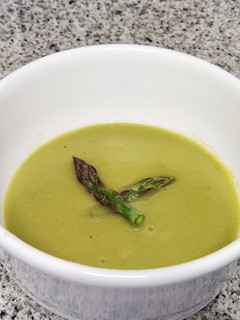 Una foto de Crema de espárragos con y sin Thermomix