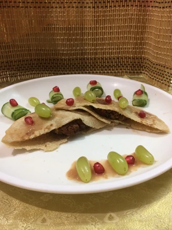 Simple Way Make Recipe Stuffed pita bread with stuffed cauliflower kababs served with pomegranate grape sauce that is Can Pamper Your Tongue, Really Delicious}