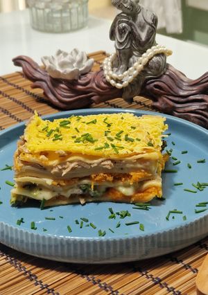 "Tonhalas", Édesburgonyás, Brokkolis Lasagne 🌱(Vegán) recept fotója