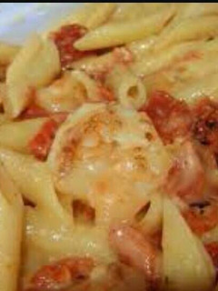 A picture of Saucy Shrimp Penne.