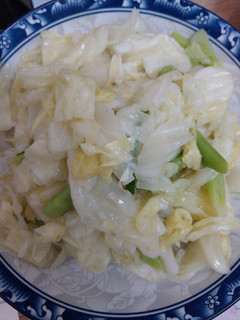 味噌高麗菜炒蒜苗 的食譜成品照片