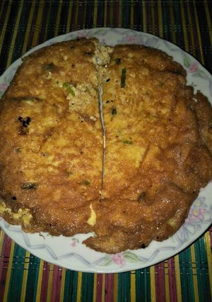 Foto resep Telur dadar isi sisa isian martabak tahu