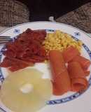 Ensalada de salmón ahumado