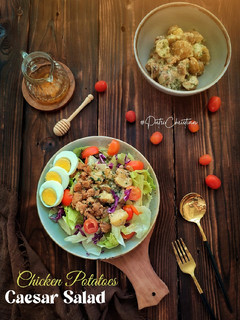 Foto resep Chicken potatoes Caesar salad