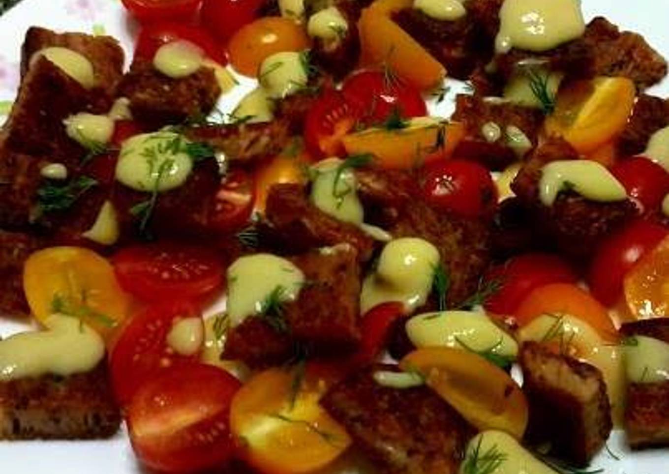 Spam Salad With Hollandaise Sauce
