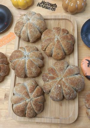 Une photo de 🎃Pain bun citrouille halloween (sans gluten)