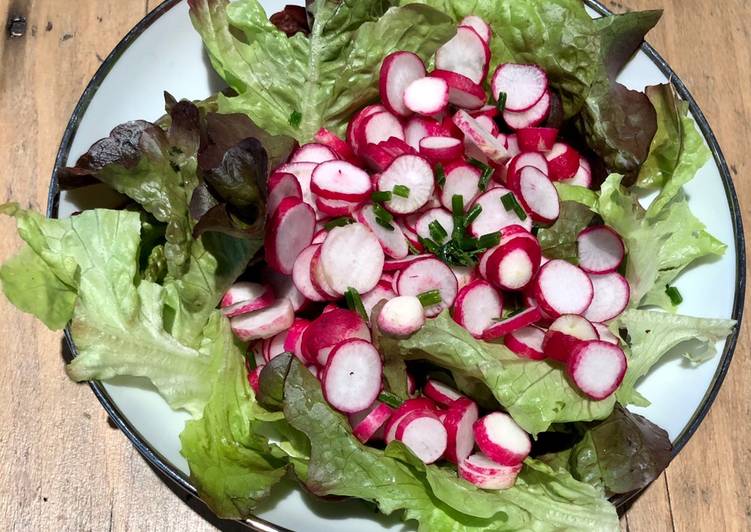 Comment Servir Salade de radis roses
