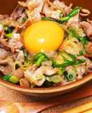 Garlic Soy Sauce Scented Pork and Green Onion Stamina Bowl