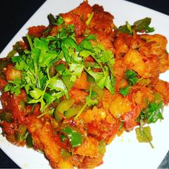A picture of Schezwan Bread Upma.