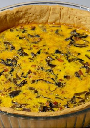 A picture of Crispy Mushroom quiche recipe💛.