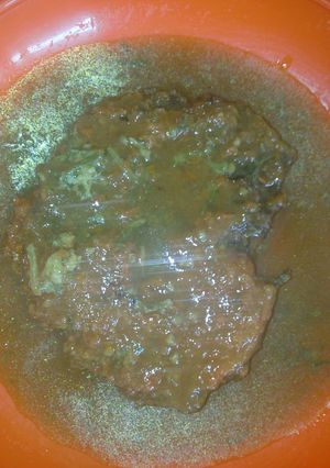 Una foto de Tortitas de Romeritos con Camarón a la Mario, s