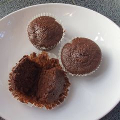 A picture of Quick and Moist Chocolate Cupcakes (Eggless).