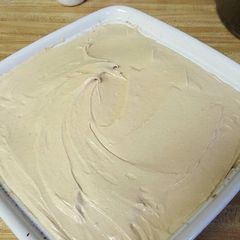 Banana Cake With Peanut Butter Frosting A picture of Banana Cake With Peanut Butter Frosting.