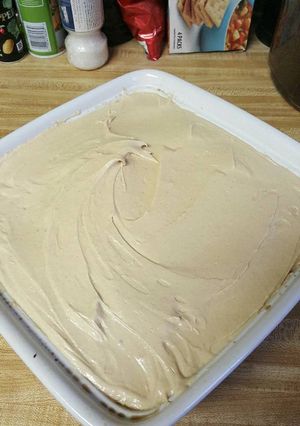 A picture of Banana Cake With Peanut Butter Frosting.