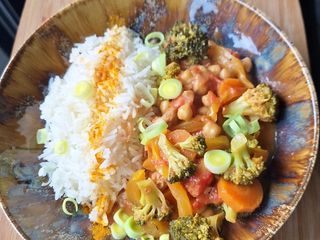 Curry brocolis pois chiches
