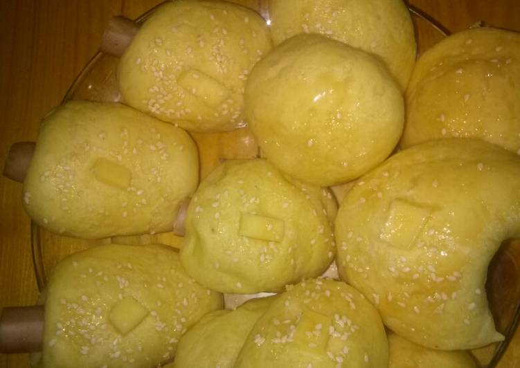 Resep Roti unyil ala water roux yang Enak