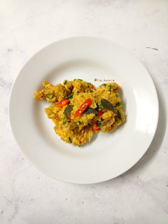 Foto resep Chicken Salted Egg atau Ayam Saus Telur Asin