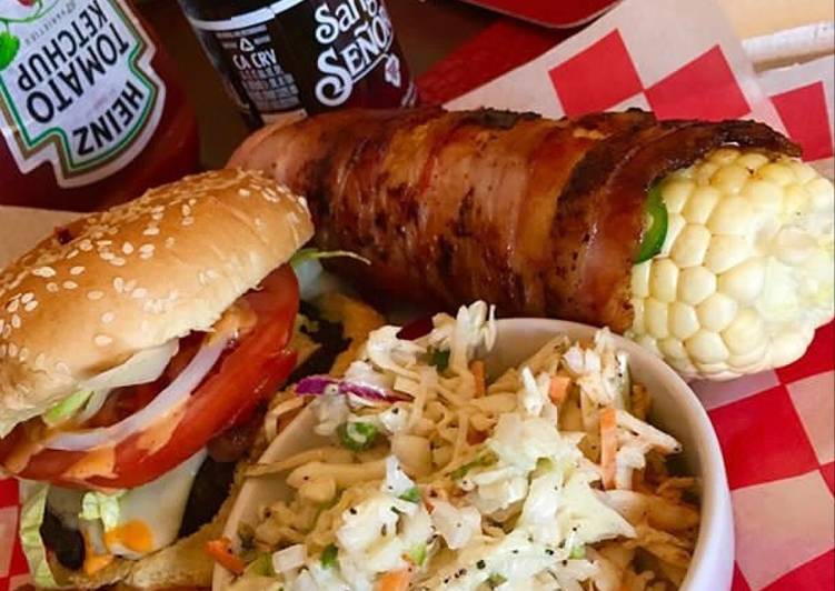 Recipe of Ultimate Bacon wrapped corn on the cobb