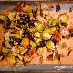 A picture of Parmesan Brussels Sprouts.