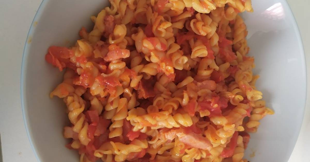 Pâte lardon chorizo tomate🍅 de Alice Dos Reis Cookpad