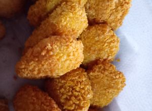Una foto de Nuggets de pollo y avena. Rebozadas en cereal