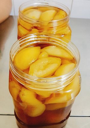Hình của món Đào ngâm.