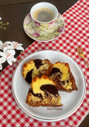 Foto resep Marmer Cake 6 Telur Lembut, Panggang Oven