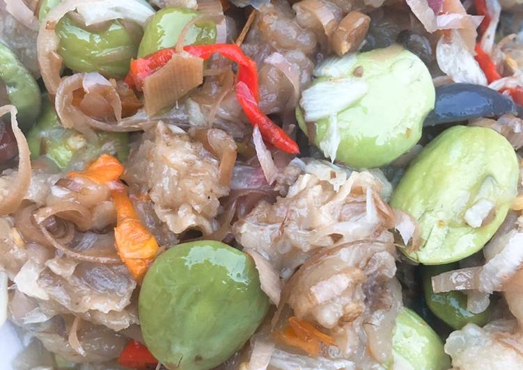 Resep masakan Oseng Tetelan Pete Kecombrang | Resep Membuat Oseng Tetelan Pete Kecombrang Yang Paling Enak