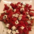 Ensalada de tomates con queso fresco