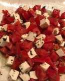 Ensalada de tomates con queso fresco