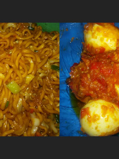 Foto resep Telur balado & Mie telor kecap pedas