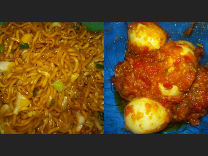 Ternyata begini lho! Bagaimana cara bikin Telur balado &amp;amp; Mie telor kecap pedas  lezat