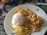 Pollo en pasta de cebolla y queso