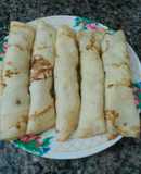 Crepes rellenos de pollo