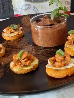 A picture of Polenta (cornmeal) bite.